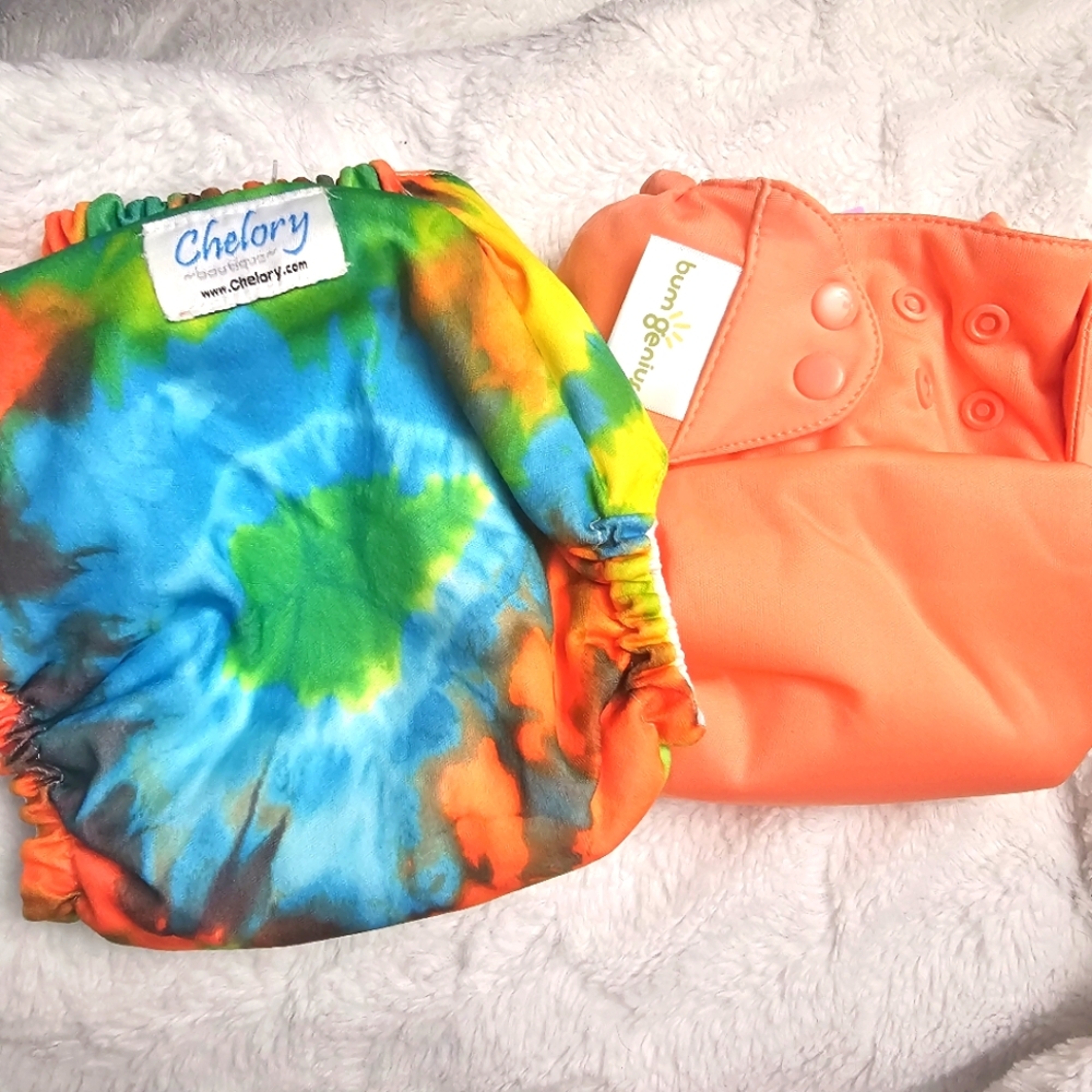 Chelory and bumGenius Tie Dye Colorful Cloth Diapers